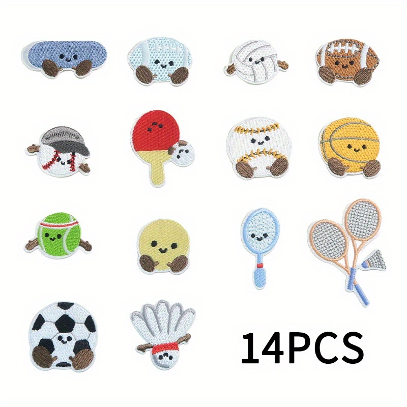 Badminton Icon - 14개 스포츠 자수 패치 배드민턴 라켓